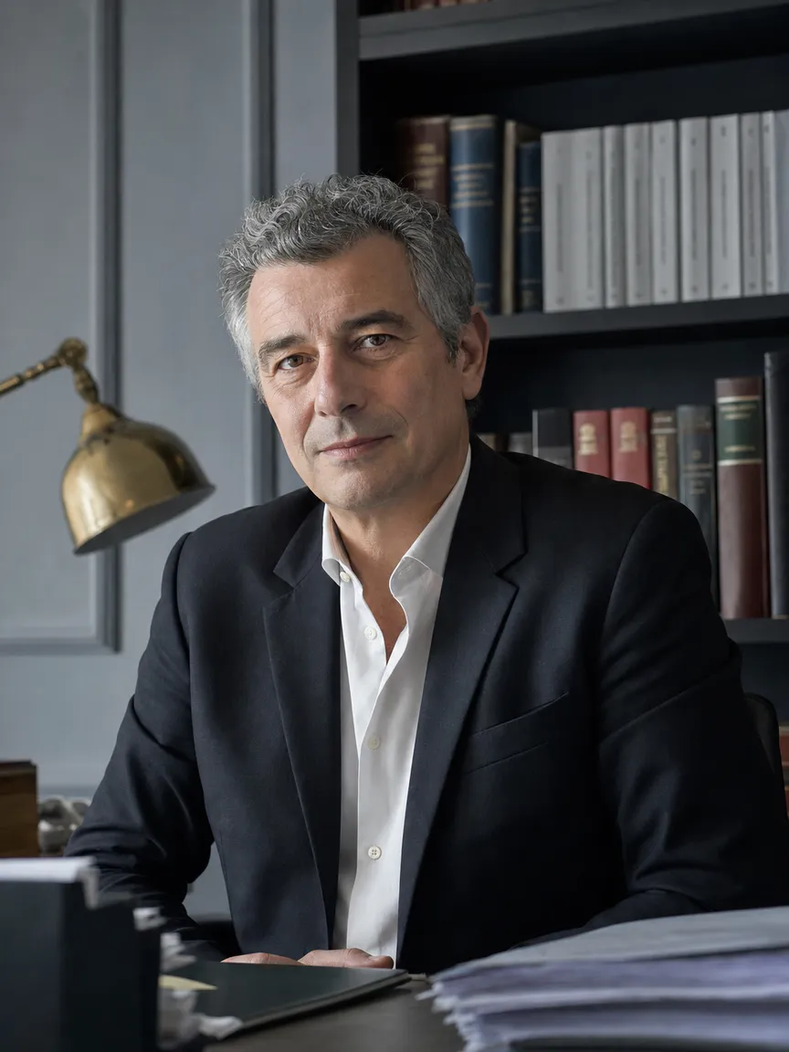 L'avvocato Marco Ferrari nel suo studio
